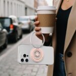 アルミ合金製 折り畳式 マグネット式 スマホ スタンド Magsafe対応 スマートフォン 強磁器マグネット 全機種対応