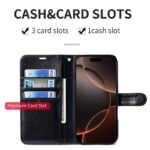 iPhone 17 手帳型ケース ストラップ付属 iPhone 16e対応手帳型ケース iPhone16 PUレザー ケース