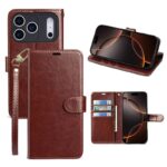 iPhone 17 手帳型ケース ストラップ付属 iPhone 16e対応手帳型ケース iPhone16 PUレザー ケース