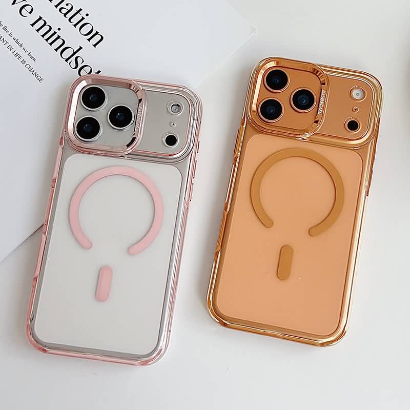 AC11202025005-17 iPhone17 2in1 PC+TPU ケース magsafe対応ケース メッキ仕上げ iPhone17ケース