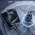 PD65W シガーソケット 車載充電器 USB充電器 2ポート シガーソケット USBカーチャージャー