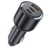 PD/QC対応 3ポート搭載 カーチャージャー PD100W 車用USBシガーアダプター