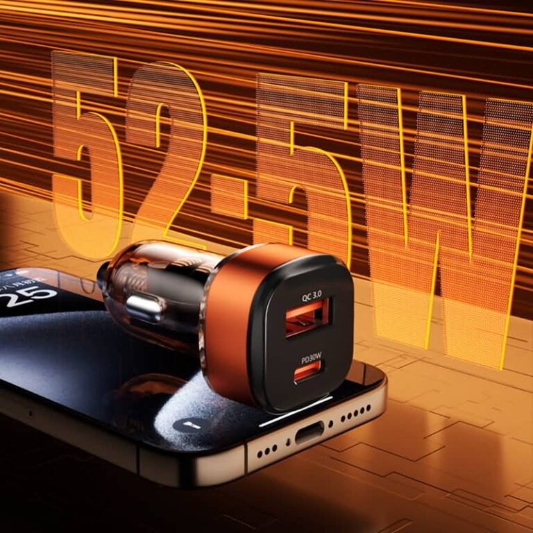 52.5W シガーソケット 車載充電器 30W+22.5W USB充電器 2ポート シガーソケット