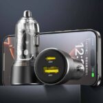 PD65W 2ポート DC12V/24V カーチャージャー USB-C＋A 車載充電器 USB 車載充電器 シガーソケット