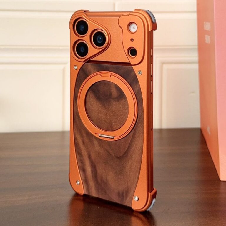 Quick view Add to compare Add to wishlist iPhone17 ケース アルミニウム合金・天然原木 ケース MagSafe対応 スタンド機能