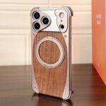 Quick view Add to compare Add to wishlist iPhone17 ケース アルミニウム合金・天然原木 ケース MagSafe対応 スタンド機能