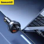 Baseusシガーソケット PD140W カーチャージャー 液晶ディスプレイ付き 車載充電器