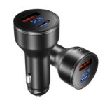 140W/120W 2ポート 車載充電器 2台同時充電可能 カーチャージャーUSB-A+USB-C カーチャージャー