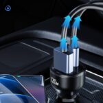 140W/120W 2ポート 車載充電器 2台同時充電可能 カーチャージャーUSB-A+USB-C カーチャージャー