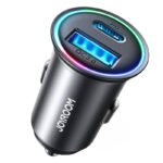 Joyroom 2ポート 車載充電器 2台同時充電可能 カーチャージャーUSB-A+USB-C 60W カーチャージャー12v 24v iPhone iPad Android 多機種対応