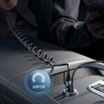Joyroom 2ポート 車載充電器 2台同時充電可能 カーチャージャーUSB-A+USB-C 60W カーチャージャー12v 24v iPhone iPad Android 多機種対応