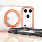 iPhone17 2in1 PC+TPU ケース magsafe対応ケース 360回転可能 iPhone17ケース