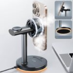 PD25W 快速充電器 Qi2.2 チャージャー ワイヤレス充電器 半導体冷却搭 ナイトライト 常夜灯 調色 Apple watch &Air Pods充電可能 ワイヤレス充電