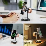 PD25W 快速充電器 Qi2.2 チャージャー ワイヤレス充電器 半導体冷却搭 ナイトライト 常夜灯 調色 Apple watch &Air Pods充電可能 ワイヤレス充電