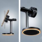 PD25W 快速充電器 Qi2.2 チャージャー ワイヤレス充電器 半導体冷却搭 ナイトライト 常夜灯 調色 Apple watch &Air Pods充電可能 ワイヤレス充電