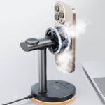 PD25W 快速充電器 Qi2.2 チャージャー ワイヤレス充電器 半導体冷却搭 ナイトライト 常夜灯 調色 Apple watch &Air Pods充電可能 ワイヤレス充電