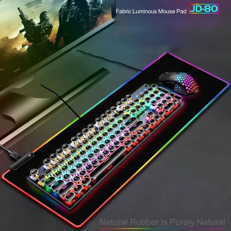 マウスパッド ゲーミングマウスパッド ワイヤレス充電 RGB 発光 マウスパッド キーボードパッド デスクパッド 多機能 大型キーボードパッド 防水性と滑り止め マルチカラーオプション