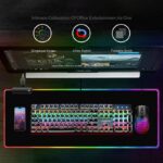 マウスパッド ゲーミングマウスパッド ワイヤレス充電 RGB 発光 マウスパッド キーボードパッド デスクパッド 多機能 大型キーボードパッド 防水性と滑り止め マルチカラーオプション