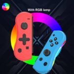 【Switch2無線接続後使用可能】Ns008 Switch コントローラー スイッチ ジョイコン joy-con 光るLED カラフル 無線 Bluetooth接続 HD振動 光る ジョイコン