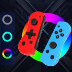 【Switch2無線接続後使用可能】Ns008 Switch コントローラー スイッチ ジョイコン joy-con 光るLED カラフル 無線 Bluetooth接続 HD振動 光る ジョイコン