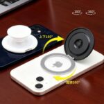 スマホグリップ Magsafe 対応 グリップホルダー 超強力磁石搭載 落下防止 携帯スタンド スタンド ホルダー 落下防止 携帯スタンド