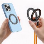 両面 折り畳式 マグネット式 スマホ スタンド[ストラップ付き無し］ MagSafeスマホケース用ストラップ 磁石 落下防止 紛失防止マグネット ストラップ magsafe 携帯ストラップ   全3色 SKU:AC12242025013 - 画像 (2)