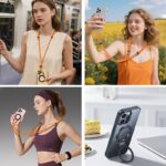 両面 折り畳式 マグネット式 スマホ スタンド[ストラップ付き無し］ MagSafeスマホケース用ストラップ 磁石 落下防止 紛失防止マグネット ストラップ magsafe 携帯ストラップ   全3色 SKU:AC12242025013 - 画像 (23)