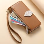 iPhone 17 手帳型ケース iPhone 16e対応手帳型ケース ショートストラップ付 iPhone16 PUレザー ケース スマホケース 全5色 SKU:AC12282025027 - Image 6