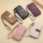 iPhone 17 手帳型ケース iPhone 16e対応手帳型ケース ショートストラップ付 iPhone16 PUレザー ケース スマホケース 全5色 SKU:AC12282025027