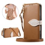 iPhone 17 手帳型ケース iPhone 16e対応手帳型ケース ショートストラップ付 iPhone16 PUレザー ケース スマホケース 全5色 SKU:AC12282025027 - Image 46