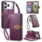 iPhone 17 手帳型ケース iPhone 16e対応手帳型ケース ショートストラップ付 iPhone16 PUレザー ケース スマホケース 全5色 SKU:AC12282025027 - Image 33