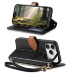 iPhone 17 手帳型ケース iPhone 16e対応手帳型ケース ショートストラップ付 iPhone16 PUレザー ケース スマホケース 全5色 SKU:AC12282025027 - Image 21