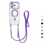 iPhone17 2in1 PC+TPU ケース magsafe対応ケース ストラップ付き