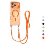 iPhone17 2in1 PC+TPU ケース magsafe対応ケース ストラップ付き