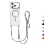 iPhone17 2in1 PC+TPU ケース magsafe対応ケース ストラップ付き