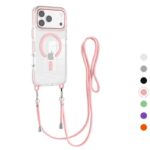 iPhone17 2in1 PC+TPU ケース magsafe対応ケース ストラップ付き