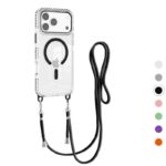 iPhone17 2in1 PC+TPU ケース magsafe対応ケース ストラップ付き