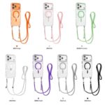 iPhone17 2in1 PC+TPU ケース magsafe対応ケース ストラップ付き