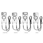 iPhone17 2in1 PC+TPU ケース magsafe対応ケース ストラップ付き