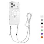 iPhone17 2in1 PC+TPU ケース magsafe対応ケース ストラップ付き