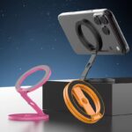 両面 折り畳式 マグネット式 スマホ スタンド Magsafe対応 スマートフォン 強磁器マグネット 全機種対応 マグネット iphone スタンド 落下防止  全3色  SKU:AC01072025002 - Image 3