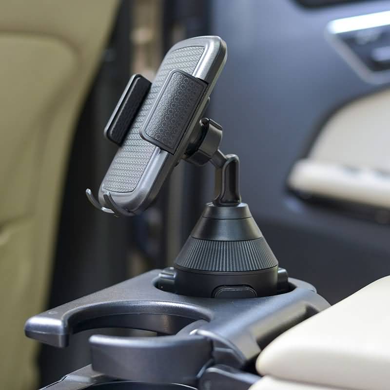 AC01072025008-08 カップホルダー フレキシブルアーム 車載用 スマホホルダー カップスタンド 360度 回転 カップホルダー付き携帯電話 ホルダー マウント