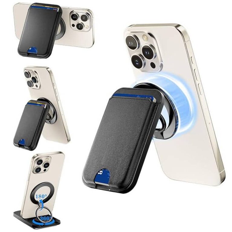 iPhone・スマホ 通用Magsafe対応ケース 強力磁 ケース 角度調節可能 折れ畳式 カード収納可能 ケース magsafe対応収納ケース