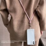 首掛けストラップ スマホストラップ 吊り下げ スマホ全機種対応 紐6mm*160mm ネックストラップ 落下防止 スマホアクセサリ-
