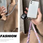 首掛けストラップ スマホストラップ 吊り下げ スマホ全機種対応 紐6mm*160mm ネックストラップ 落下防止 スマホアクセサリ-