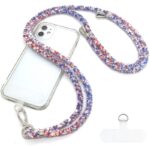 首掛けストラップ スマホストラップ 吊り下げ スマホ全機種対応 紐6mm*160mm ネックストラップ 落下防止 スマホアクセサリ-