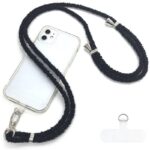 首掛けストラップ スマホストラップ 吊り下げ スマホ全機種対応 紐6mm*160mm ネックストラップ 落下防止 スマホアクセサリ-