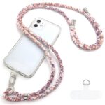 首掛けストラップ スマホストラップ 吊り下げ スマホ全機種対応 紐6mm*160mm ネックストラップ 落下防止 スマホアクセサリ-