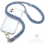 首掛けストラップ スマホストラップ 吊り下げ スマホ全機種対応 紐6mm*160mm ネックストラップ 落下防止 スマホアクセサリ-
