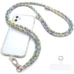 首掛けストラップ スマホストラップ 吊り下げ スマホ全機種対応 紐6mm*160mm ネックストラップ 落下防止 スマホアクセサリ-